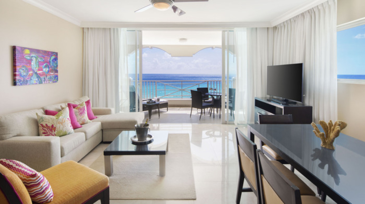 Concierge Collection Living Room View – 2 Bed Ocean Front