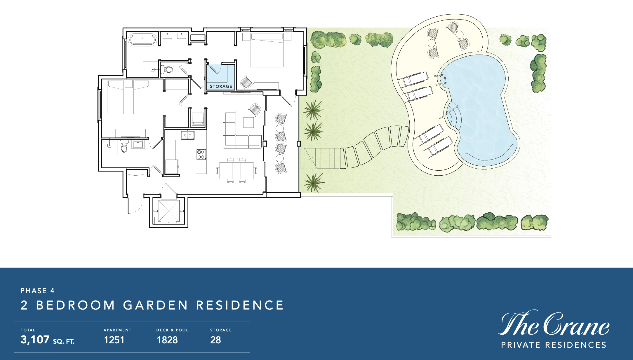 2D Two Bedroom Garden Residence