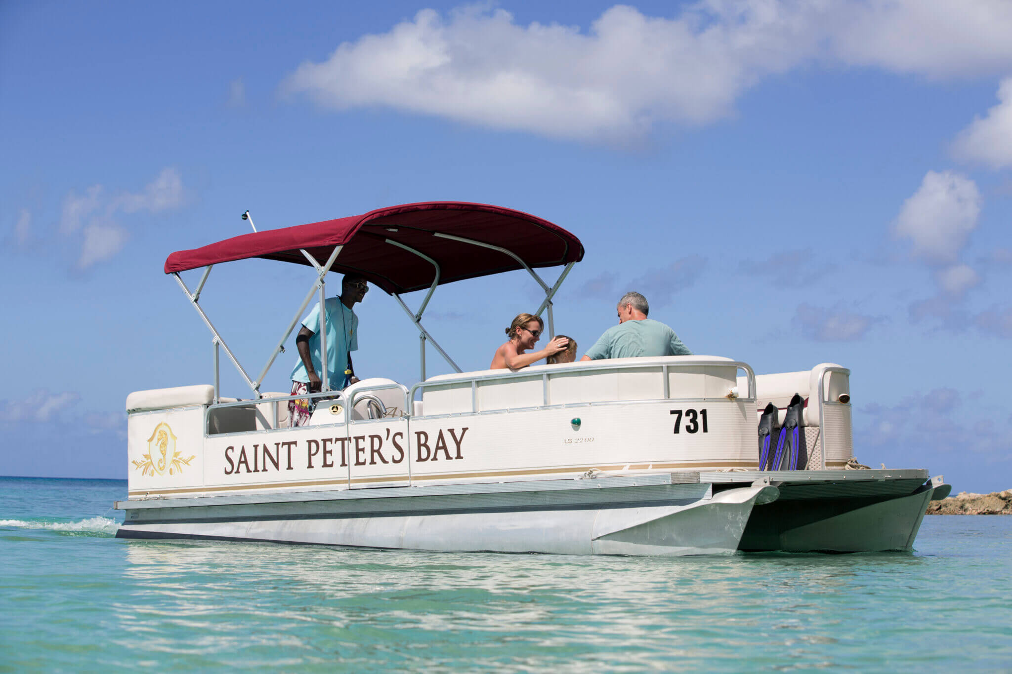 Water taxi at St Peter's Bay