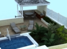 1Bed Deluxe Rooftop Pool-Roof Floor Plan (3D)